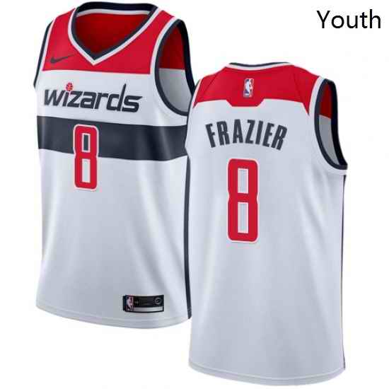 Youth Nike Washington Wizards 8 Tim Frazier Authentic White Home NBA Jersey Association Edition